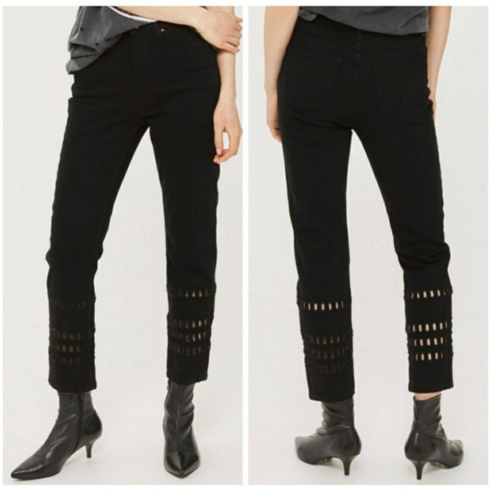 TOPSHOP MOTO Geo cutout JEANS W28 L30